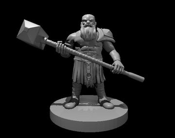 Dwarf Barbarian with a Maul