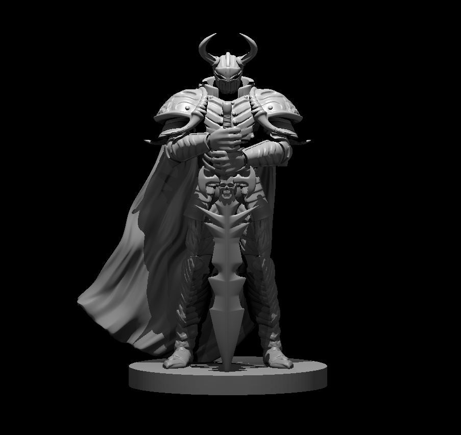 Fallen Demonic Paladin with broadsword