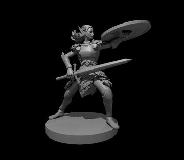 Female Eladrin Fighter Shield Bash