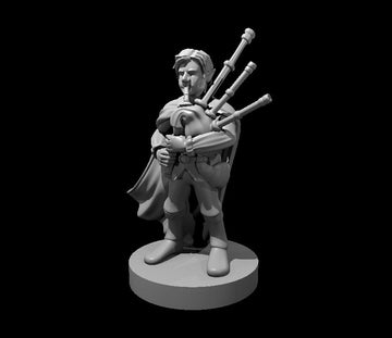 Gnome Male Bard with Bagpipes