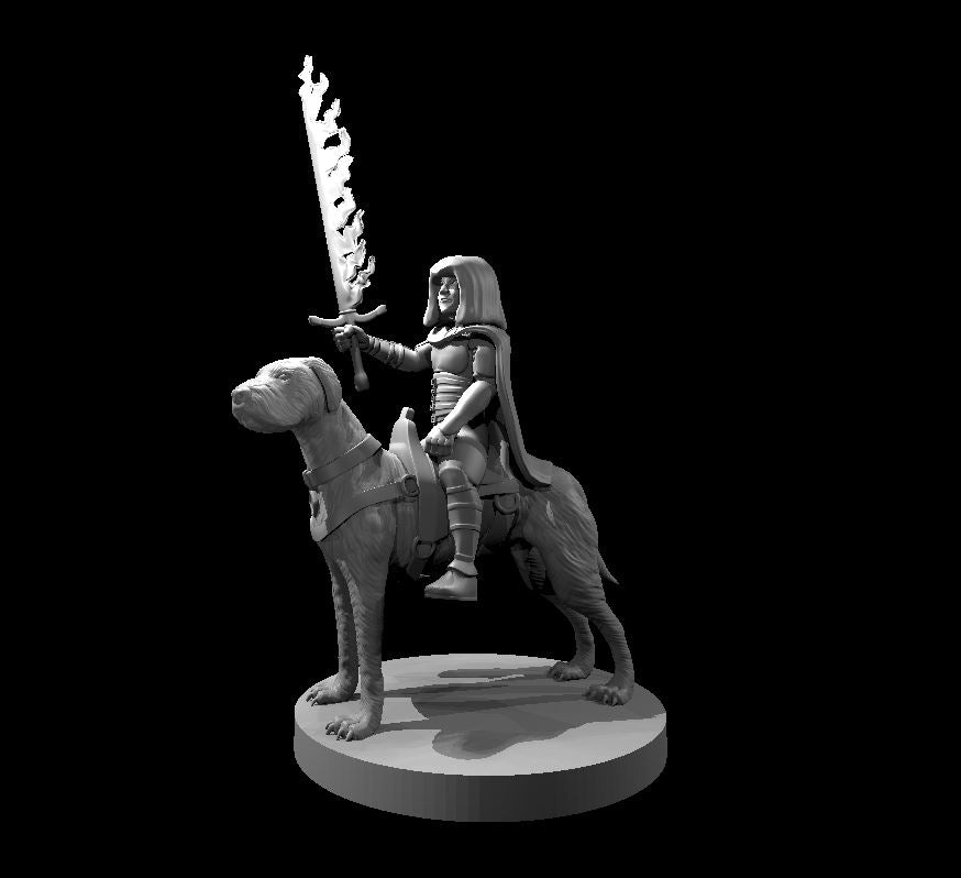 Halfling Male Ranger with Irish Wolfhound